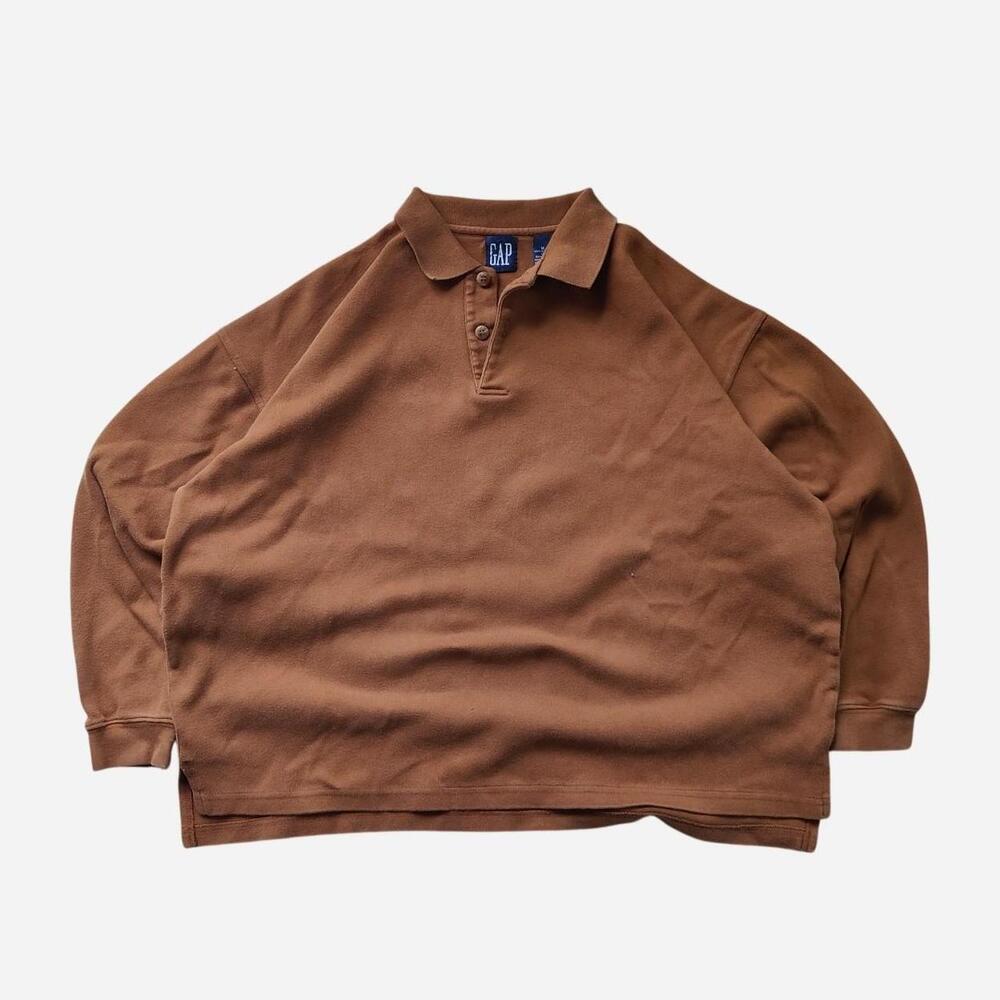 90s Made in USA Gap brown long sleeve button up shirt